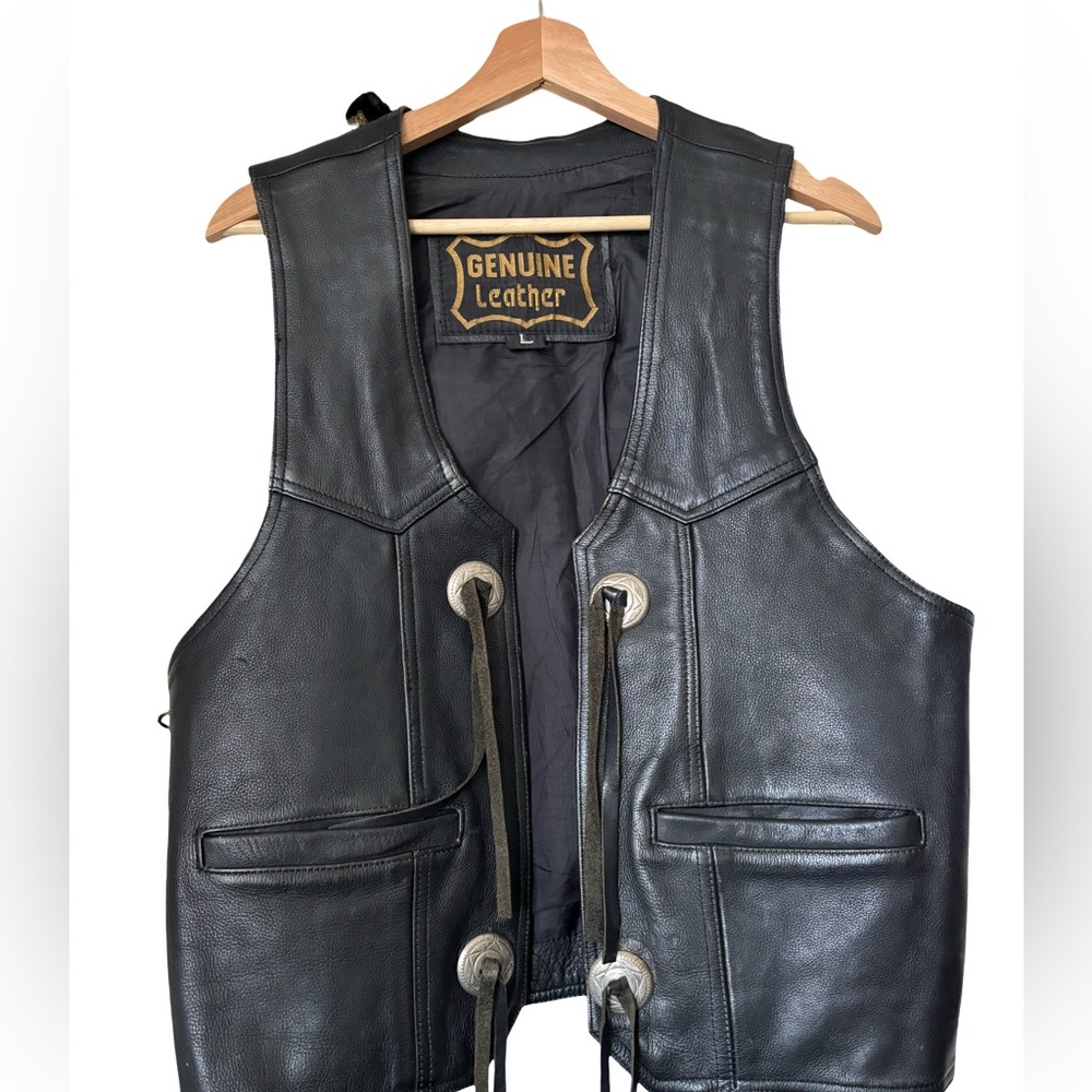 GENUINE LEATHER FRINGE VEST